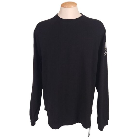 Mastermind Japan Embroidered Logo LS Baseball T-Shirt M Men Black Skull NWT $695 - Picture 2 of 15